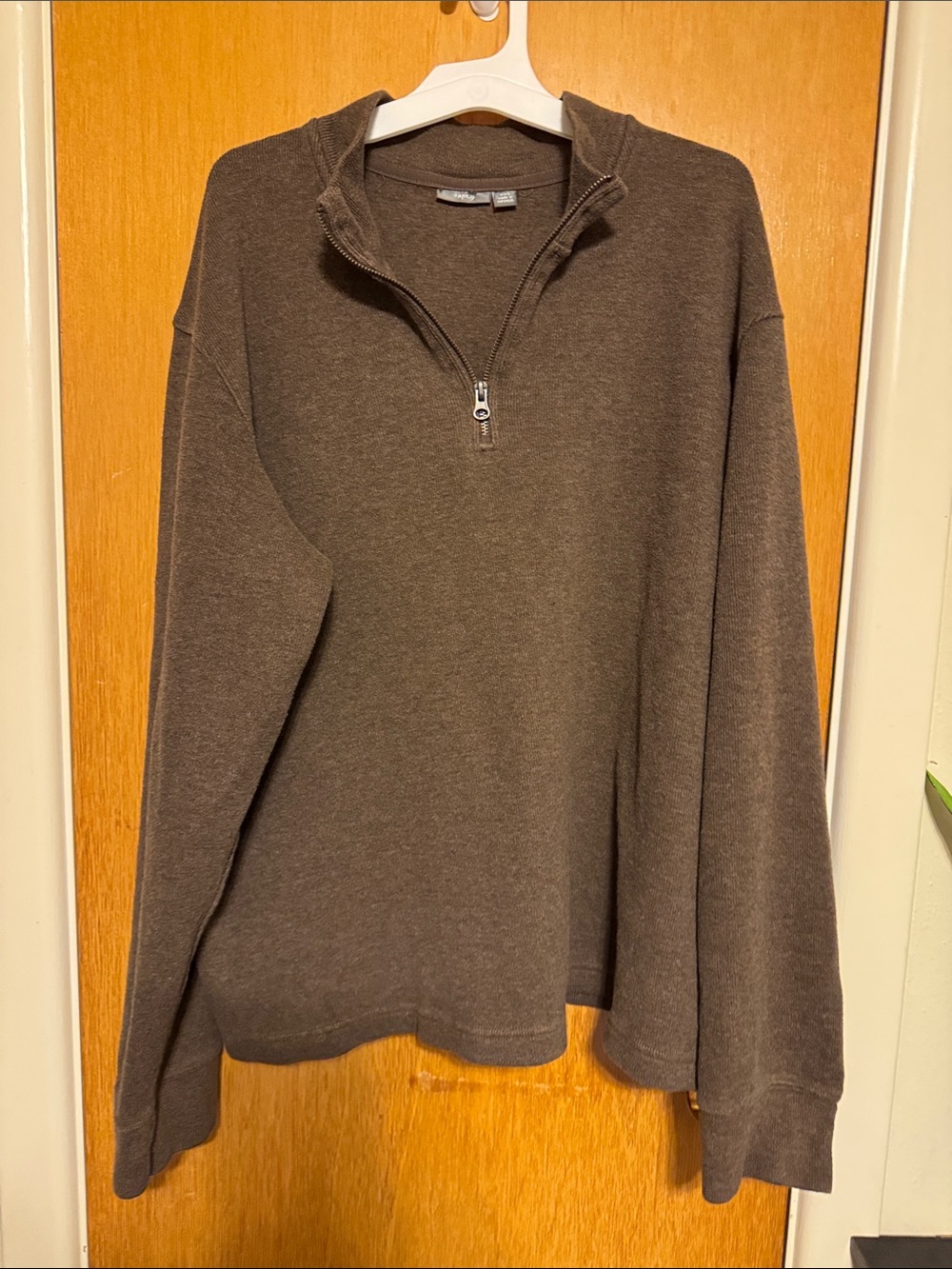 Apt. 9 Men's Brown Zip-Front Pullover Sweater